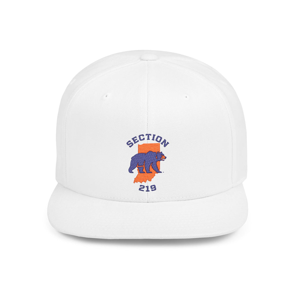 Indiana Bears - Section 219 White Flat Bill Snapback