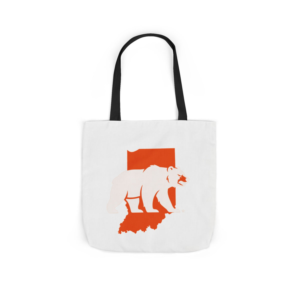 Indiana Bears canvas tote bag with all-over print, alternate angle
